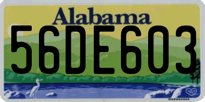 AL license plate 56DE603