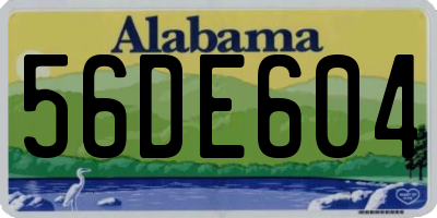 AL license plate 56DE604