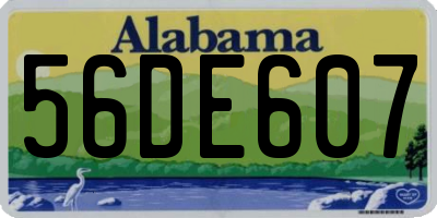 AL license plate 56DE607