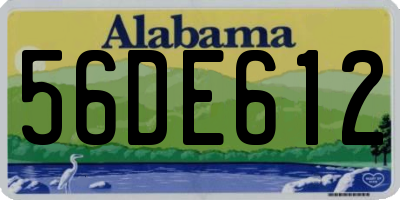 AL license plate 56DE612