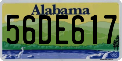 AL license plate 56DE617