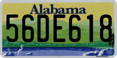 AL license plate 56DE618
