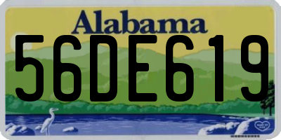AL license plate 56DE619