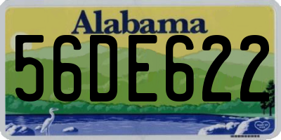 AL license plate 56DE622