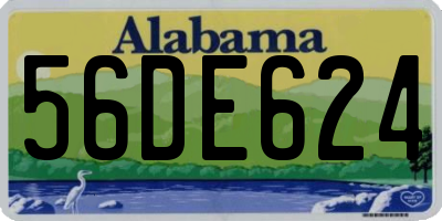 AL license plate 56DE624