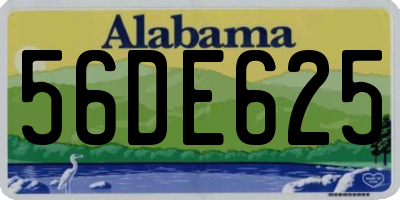 AL license plate 56DE625