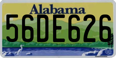 AL license plate 56DE626