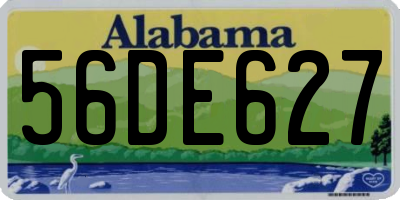 AL license plate 56DE627