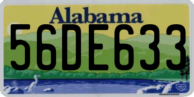 AL license plate 56DE633