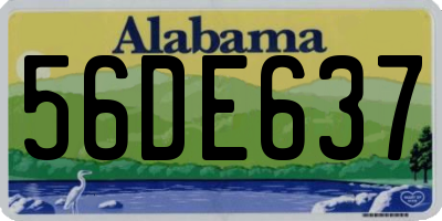AL license plate 56DE637