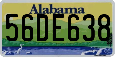 AL license plate 56DE638