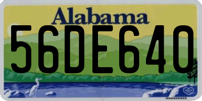 AL license plate 56DE640