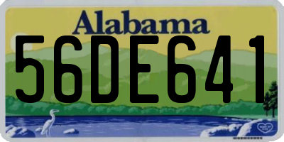 AL license plate 56DE641