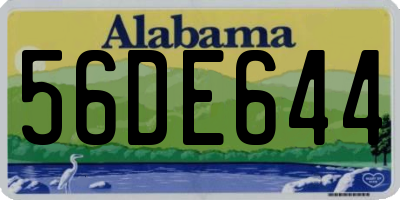 AL license plate 56DE644