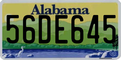 AL license plate 56DE645