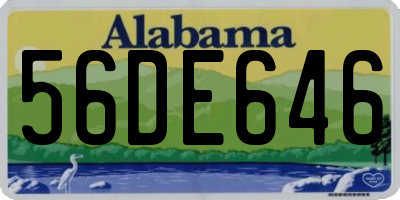 AL license plate 56DE646