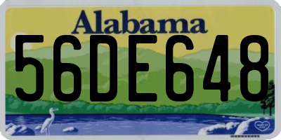 AL license plate 56DE648