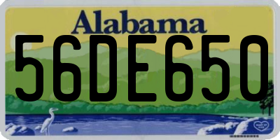AL license plate 56DE650