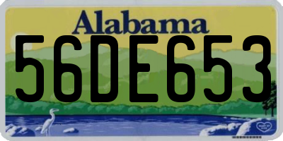 AL license plate 56DE653