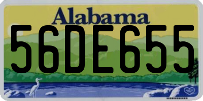 AL license plate 56DE655
