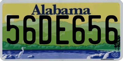 AL license plate 56DE656