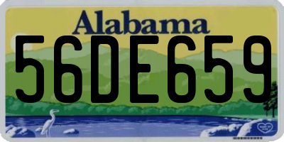 AL license plate 56DE659