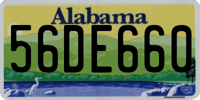 AL license plate 56DE660