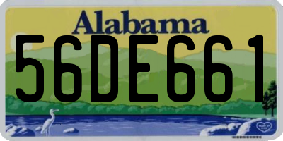 AL license plate 56DE661