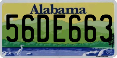 AL license plate 56DE663