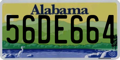 AL license plate 56DE664