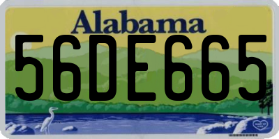 AL license plate 56DE665
