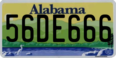 AL license plate 56DE666