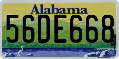 AL license plate 56DE668