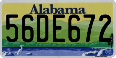 AL license plate 56DE672