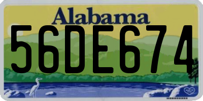 AL license plate 56DE674