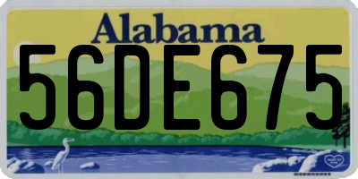 AL license plate 56DE675