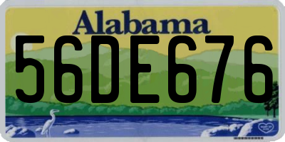 AL license plate 56DE676