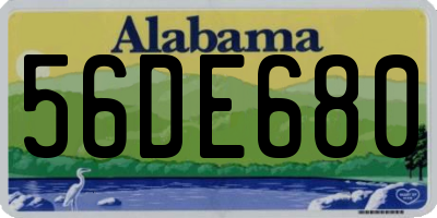 AL license plate 56DE680