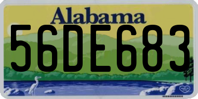 AL license plate 56DE683