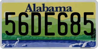 AL license plate 56DE685