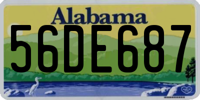 AL license plate 56DE687
