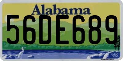 AL license plate 56DE689