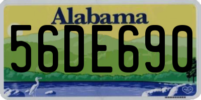 AL license plate 56DE690