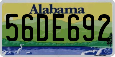 AL license plate 56DE692