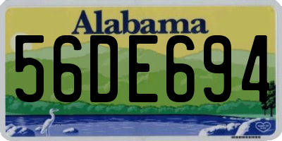 AL license plate 56DE694