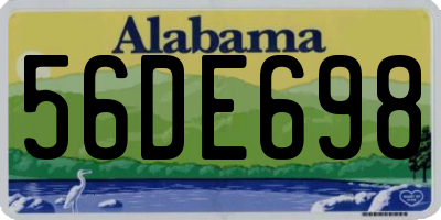 AL license plate 56DE698