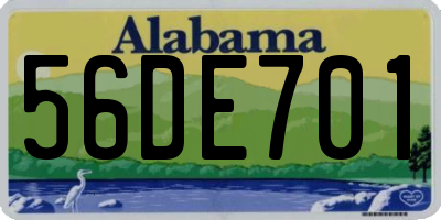 AL license plate 56DE701