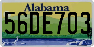 AL license plate 56DE703