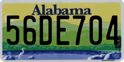 AL license plate 56DE704