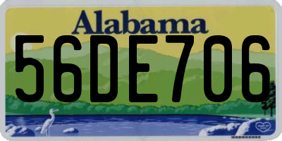 AL license plate 56DE706